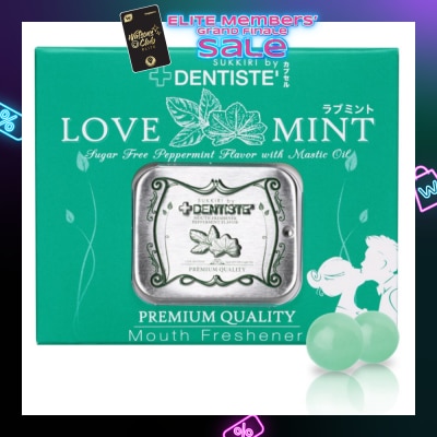 DENTISTE Love Mint Sugar Free Peppermint Flavour with Mastic Oil Mouth Freshener 20s