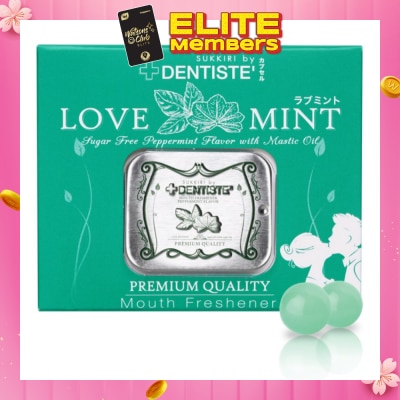DENTISTE Love Mint Sugar Free Peppermint Flavour with Mastic Oil Mouth Freshener 20s