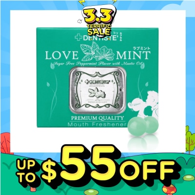 DENTISTE Love Mint Sugar Free Peppermint Flavour with Mastic Oil Mouth Freshener 20s