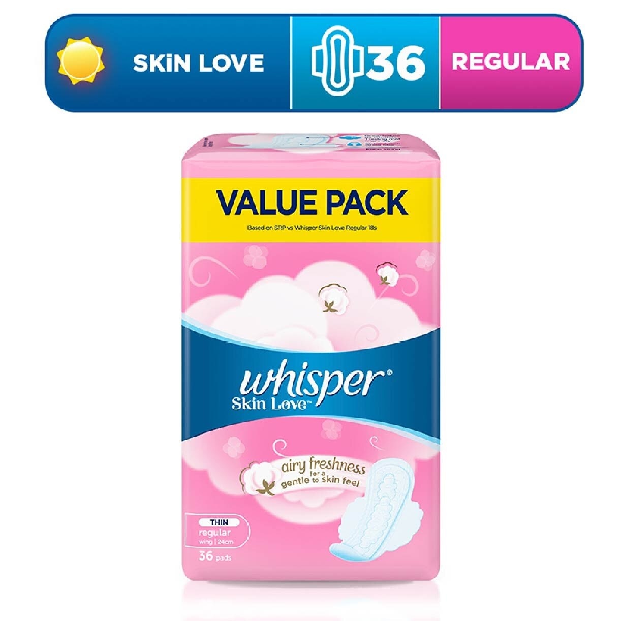 Skin Love Ultra Slim Normal Flow 24cm Value Packset 17s x 2 packs