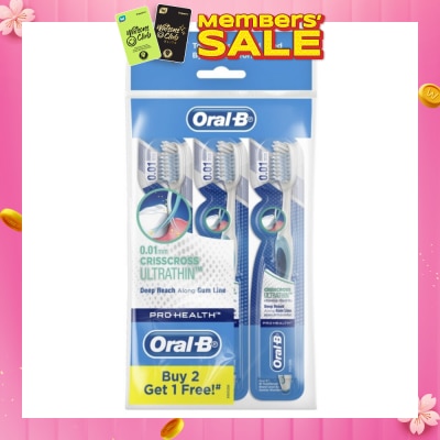 ORAL-B Crisscross Ultrathin Toothbrush 3 Pieces