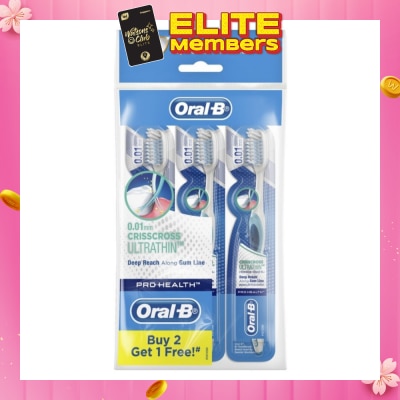 ORAL-B Crisscross Ultrathin Toothbrush 3 Pieces