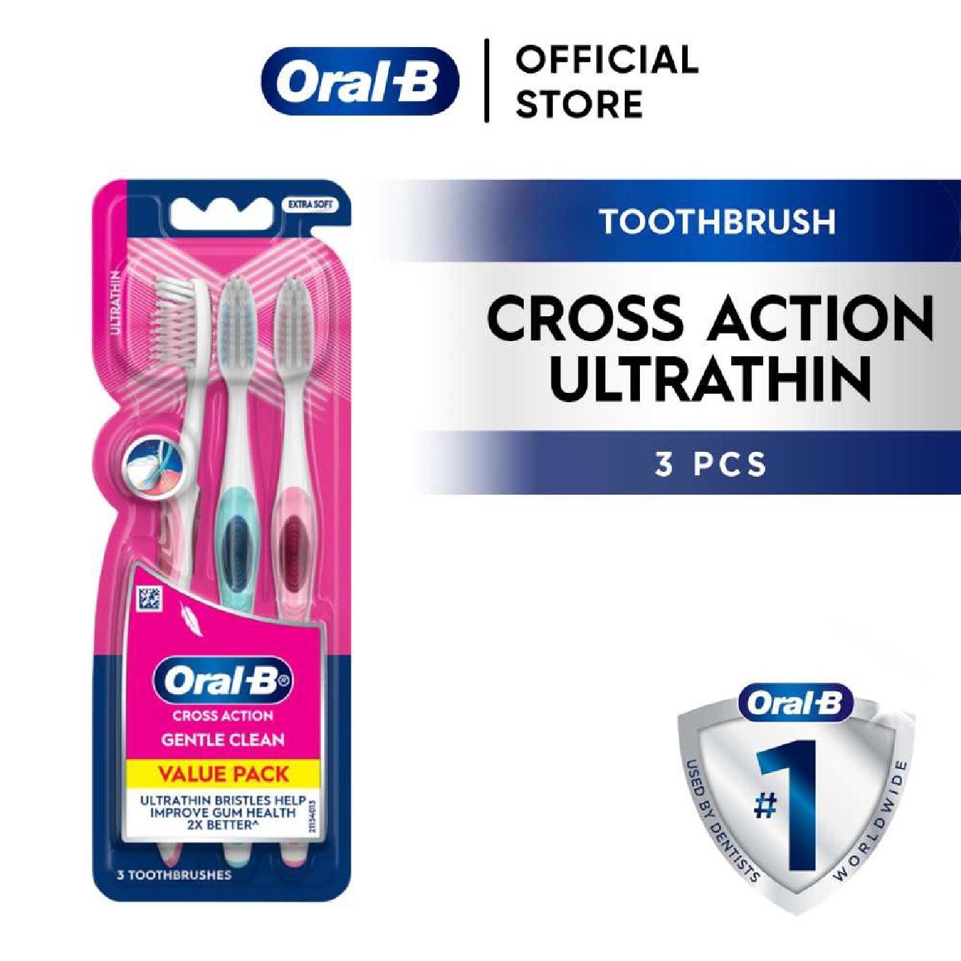 Crisscross Ultrathin Toothbrush 3 Pieces