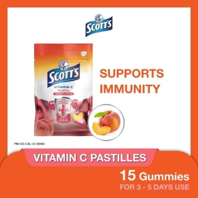 SCOTT'S Vitamin C Peach Flavour Zipper 15 Pastilles