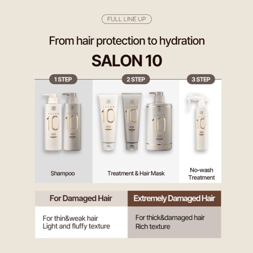 Salon 10 Protein Shampoo For Extremely Damaged Hair 500ml