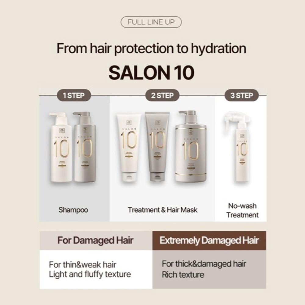 Salon 10 Protein Shampoo For Extremely Damaged Hair 500ml
