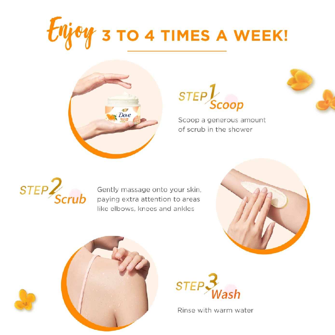 Golden Osmanthus Ice Cream Body Scrub 280g