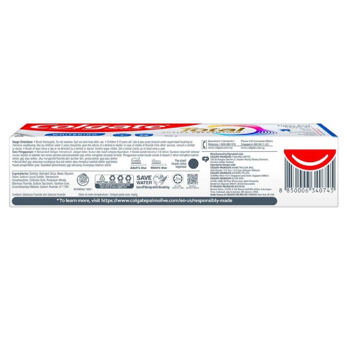 Total Active Prevention Toothpaste Whitening 150g