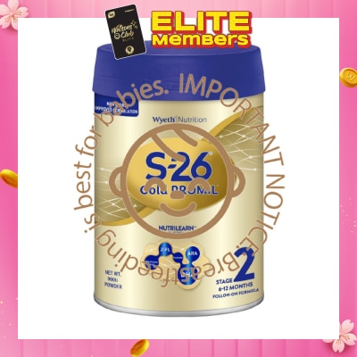 WYETH S26 Promil Gold Stage 2 Follow On Formula 900g