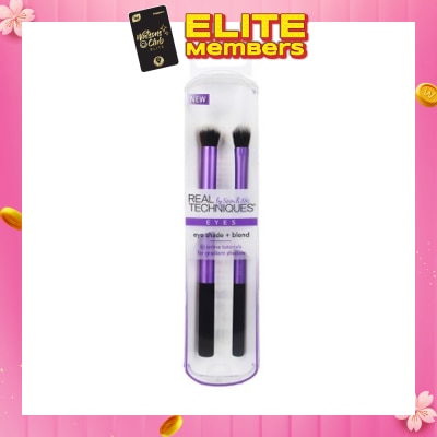 REAL TECHNIQUES Shade + Blend Two Colour Eye Shadow Applicator Set 1s