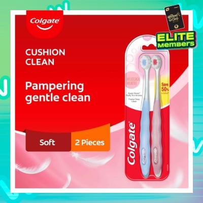 COLGATE Cushion Clean Toothbrush Value Pack 2S (Soft)