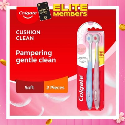 COLGATE Cushion Clean Toothbrush Value Pack 2S (Soft)