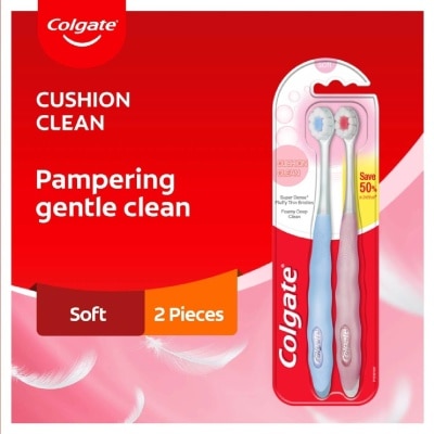 COLGATE Cushion Clean Toothbrush Value Pack 2S (Soft)