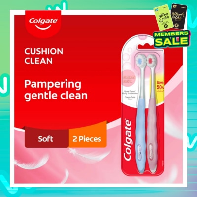 COLGATE Cushion Clean Toothbrush Value Pack 2S (Soft)