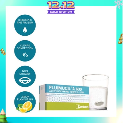 FLUIMUCIL A600mg Effervescent 10's