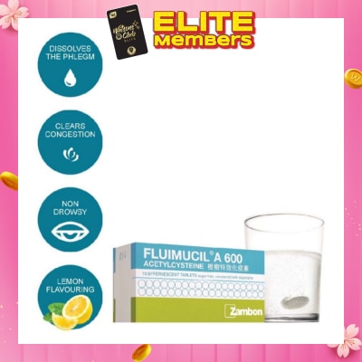 FLUIMUCIL A600mg Effervescent 10's