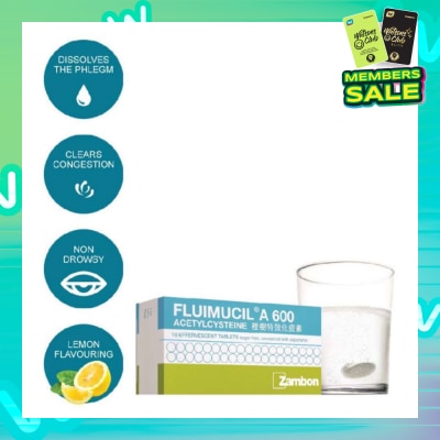 FLUIMUCIL A600mg Effervescent 10's
