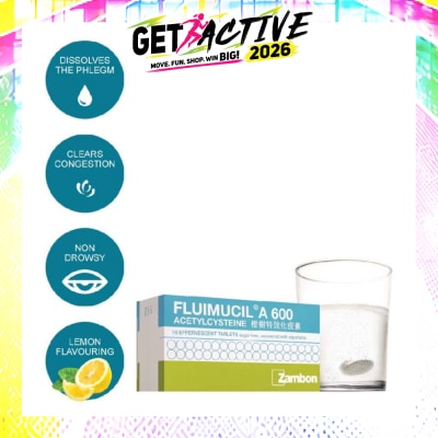FLUIMUCIL - A600mg Effervescent 10's image