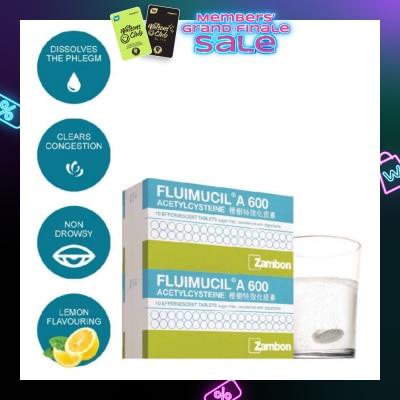 FLUIMUCIL A600mg Twin Pack 2x10's