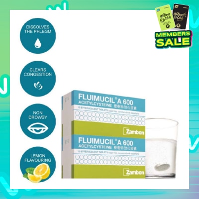 FLUIMUCIL A600mg Twin Pack 2x10's