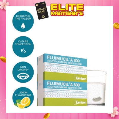 FLUIMUCIL A600mg Twin Pack 2x10's