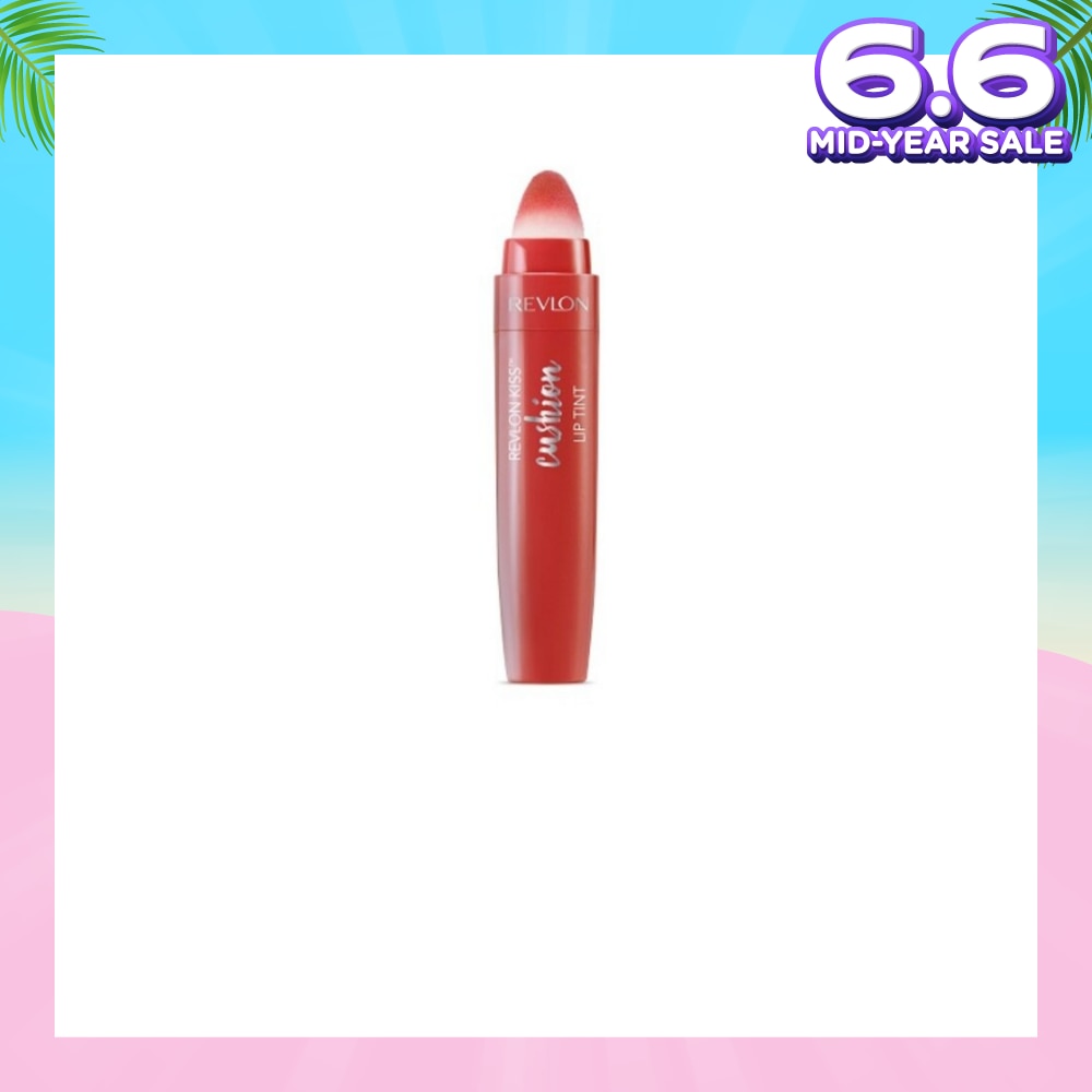 REVLON Kiss Cushion Lip Tint 250 High End Coral 5.5ML (Expiry: Dec`2025)