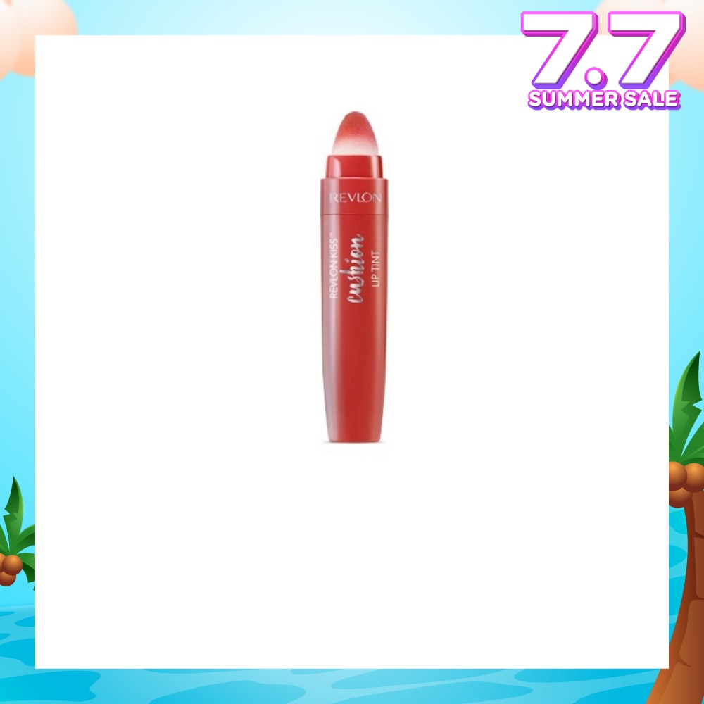 REVLON Kiss Cushion Lip Tint 250 High End Coral 5.5ML (Expiry: Dec`2025)