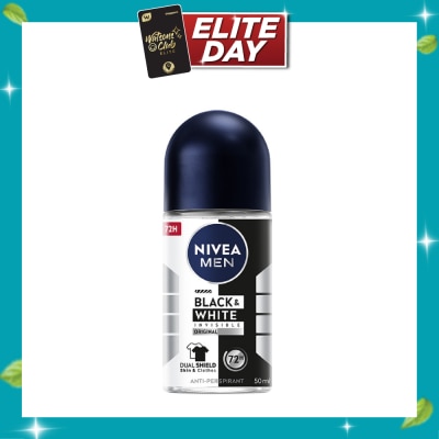 NIVEA Deo (M) Roll on Invisible Black White (Power) 50ml image