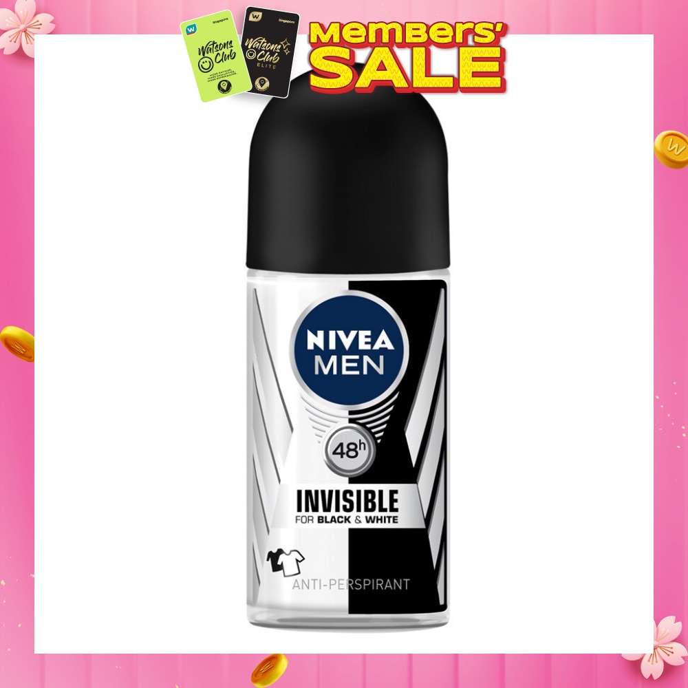 Deo (M) Roll-on Invisible Black White (Power) 50ml