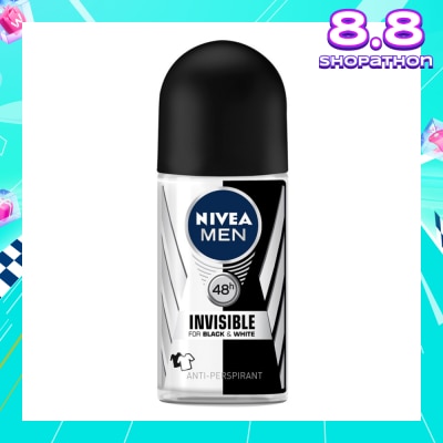 NIVEA Anti-Perspirant Invisible Long Lasting 48Hr Black and White Deodorant 50ml