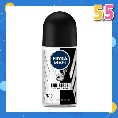 NIVEA Anti-Perspirant Invisible Long Lasting 48Hr Black and White Deodorant 50ml