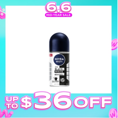 NIVEA - Deo (M) Roll-on Invisible Black White (Power) 50ml