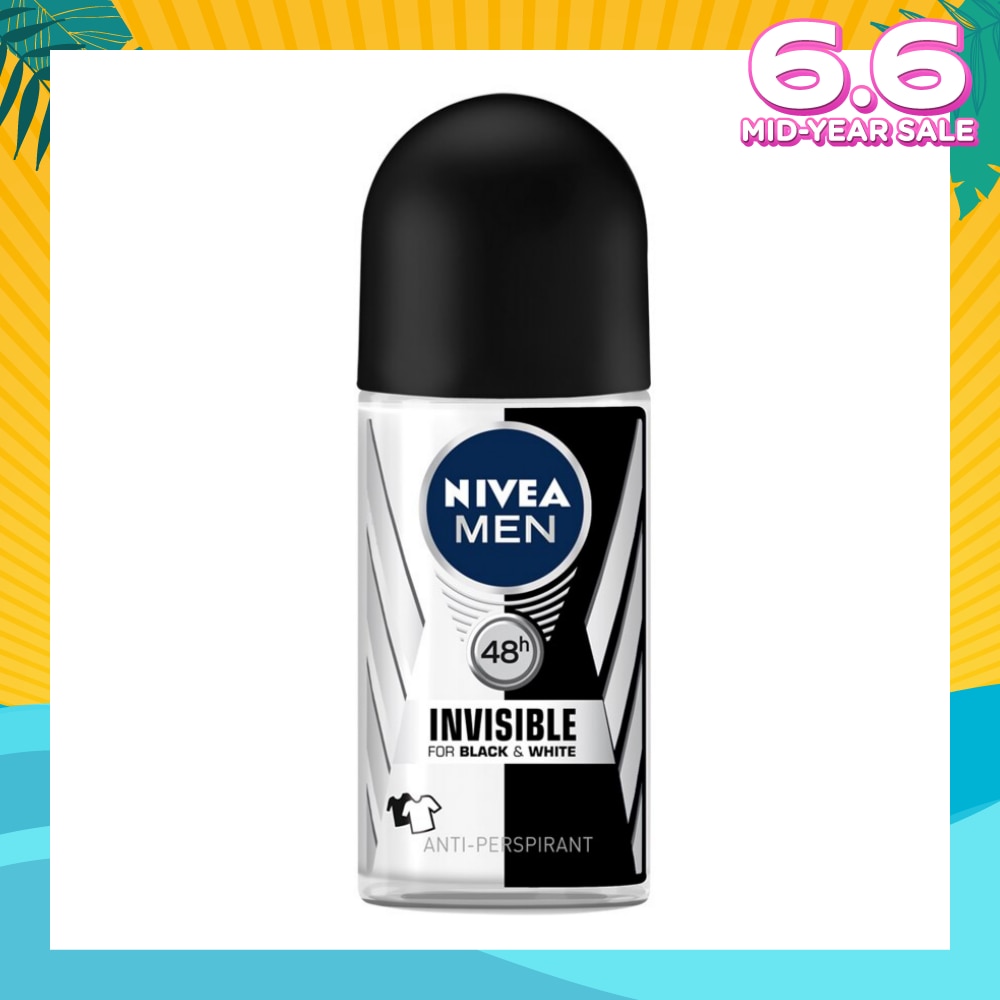 Anti-Perspirant Invisible Long Lasting 48Hr Black and White Deodorant 50ml