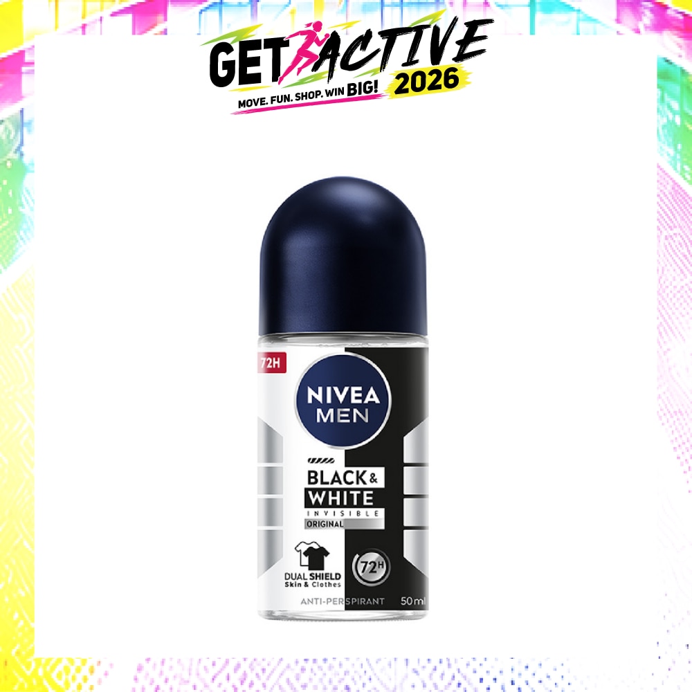 Deo (M) Roll-on Invisible Black White (Power) 50ml image