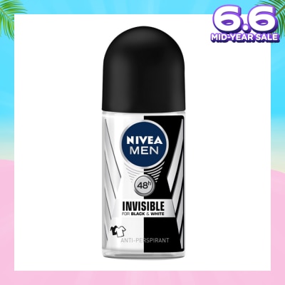 NIVEA Anti-Perspirant Invisible Long Lasting 48Hr Black and White Deodorant 50ml