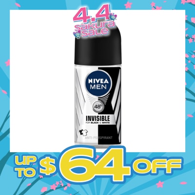 NIVEA - Deo (M) Roll-on Invisible Black White (Power) 50ml