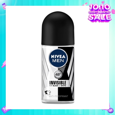 NIVEA Anti-Perspirant Invisible Long Lasting 48Hr Black and White Deodorant 50ml