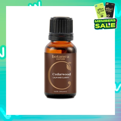 BOTANICA CULTURE Organic Cedarwood (Atlas) Essential Oil 15ml