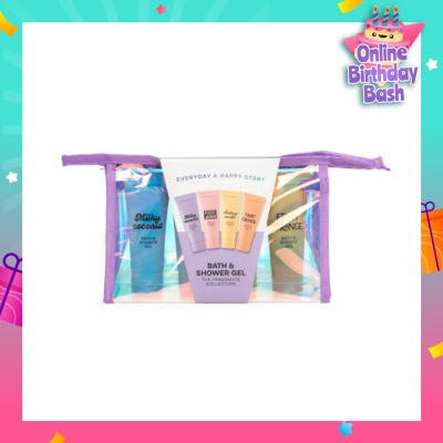WATSONS Bath & Shower Gel The Fragrance Collection Gift Packset consists Peachy Jasmin 1s + Ambery Vanilla 1s + Fruity Orange 1s + Milky Coconut 1s