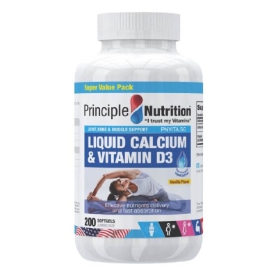 PRINCIPLE NUTRITION Liquid Calcium & Vitamin D3 200s