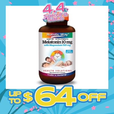 HOLISTIC WAY - Extra Strength Melatonin 10mg With Magnesium 150mg 30s