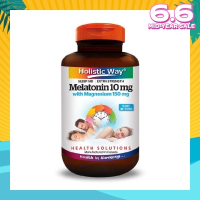 HOLISTIC WAY Extra Strength Melatonin 10mg With Magnesium 150mg 30s