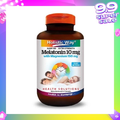 HOLISTIC WAY Extra Strength Melatonin 10mg With Magnesium 150mg 30s