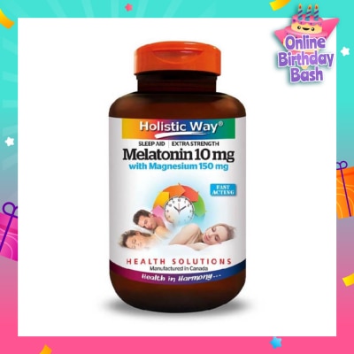 HOLISTIC WAY Extra Strength Melatonin 10mg With Magnesium 150mg 30s
