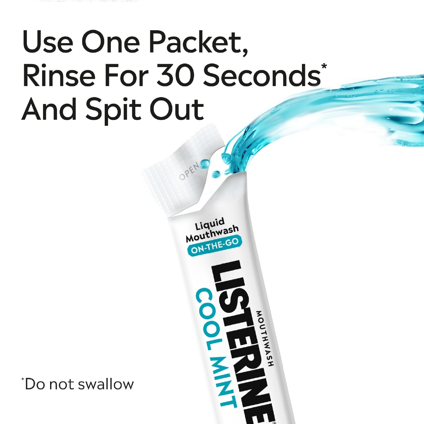 Cool Mint Zero Liquid Mouthwash On-The-Go Sachet 10ml x 15s image