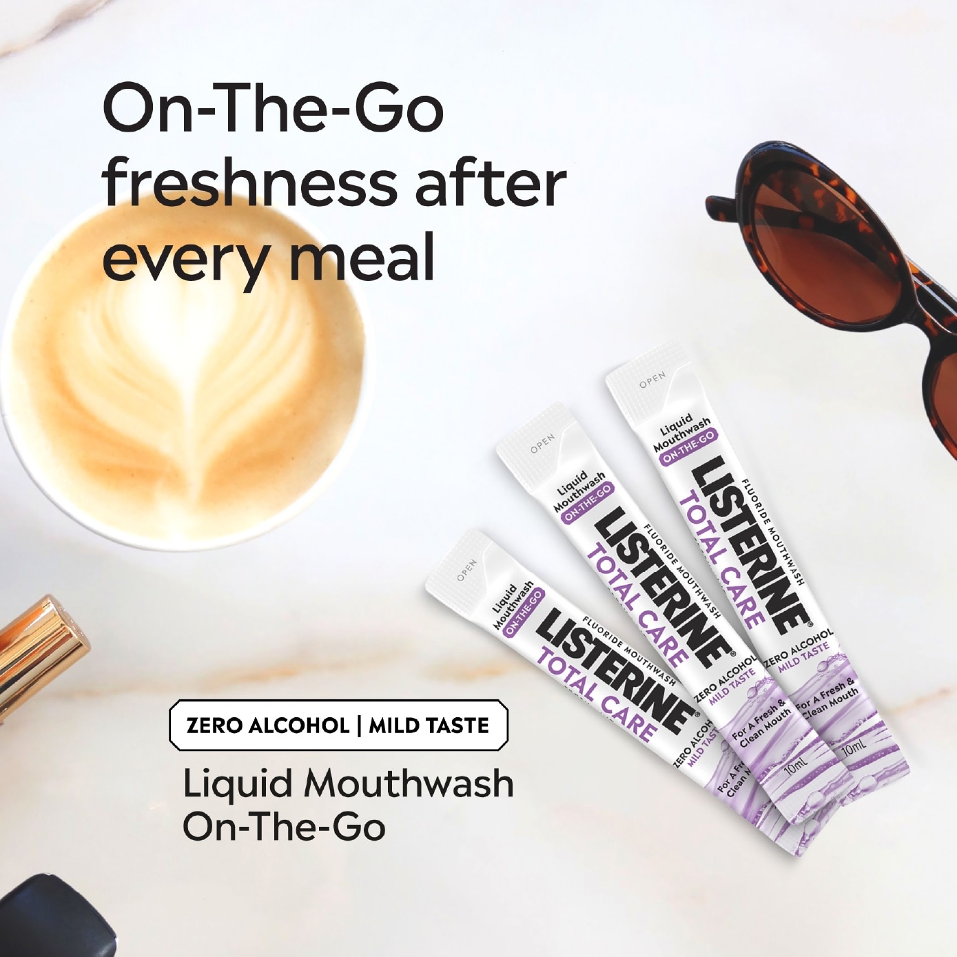 Total Care Zero Liquid Mouthwash On The Go Sachet 10ml x 6s image