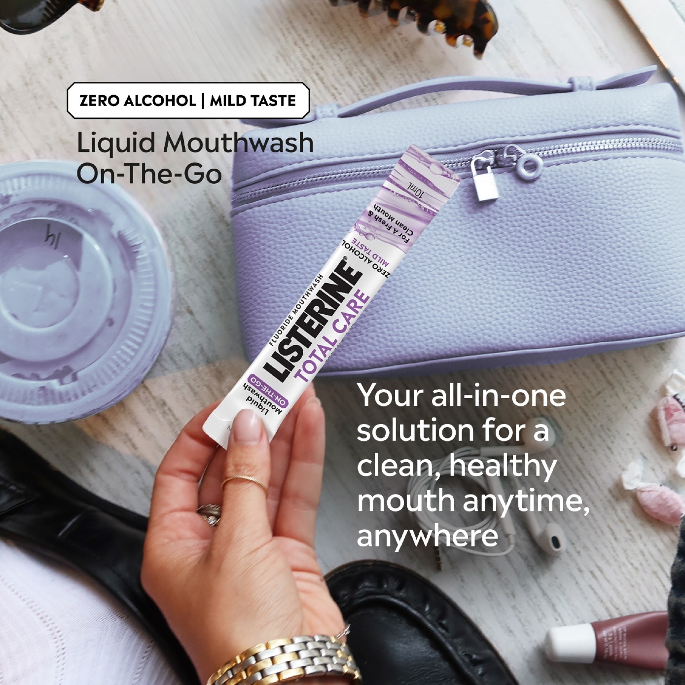 Total Care Zero Liquid Mouthwash On The Go Sachet 10ml x 6s image