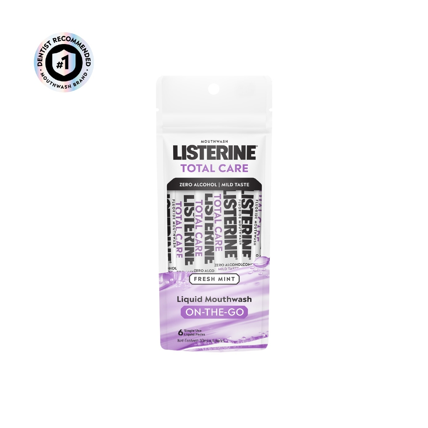 Total Care Zero Liquid Mouthwash On The Go Sachet 10ml x 6s image