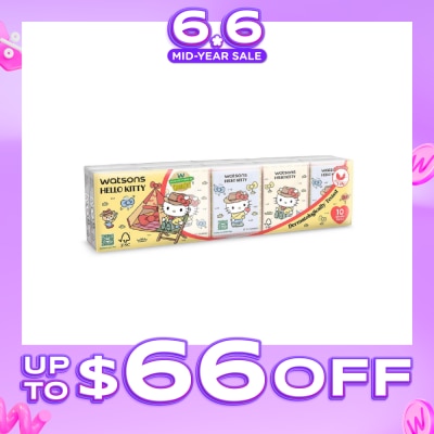 WATSONS - Hello Kitty 3ply Velvety Soft Mini Hankies (Ultra Soft + Dermatologically Tested) 10s x 10 Packs