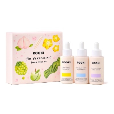 ROOKI Serum Mixer Kit Packset consists Circadian Fixer Hydro Drops 30ml + Sun Eraser Glow Drops 30ml + Anti Pollution Nano Drops 30ml